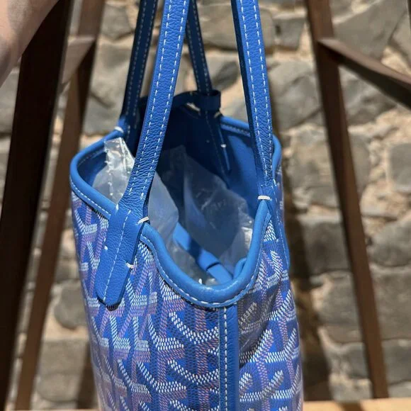 Goyard Blue Goyardine Mini Anjou Shoulder Bag - Picture 9 of 16